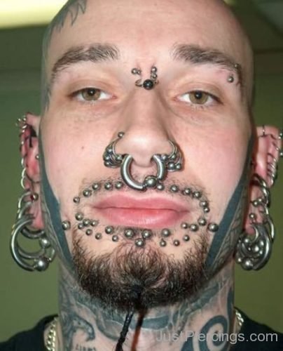 Bead Rings And Studs Face Piercing-JP1014
