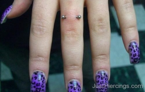 Cool Finger Piercing With Steel Barbell For Young-JP1028
