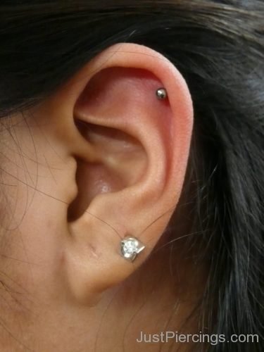 Cute  Ear Lobe And Helix Piercing-JP1010