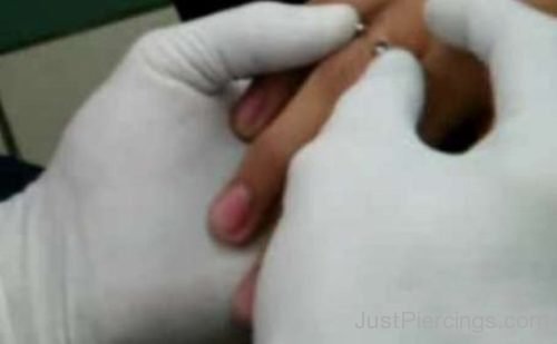 During Finger Piercing-JP1055