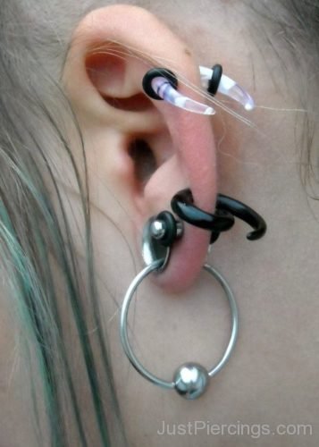 Ear Helix And Lobe Piercing-JP1029
