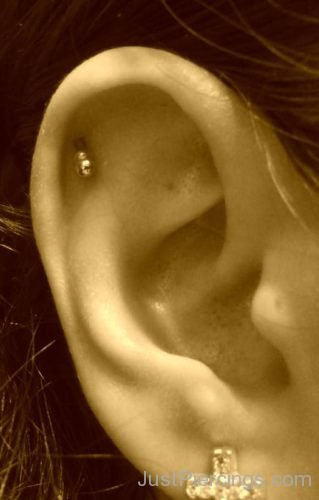 Ear Lobe And Helix Piercing 2-JP1032