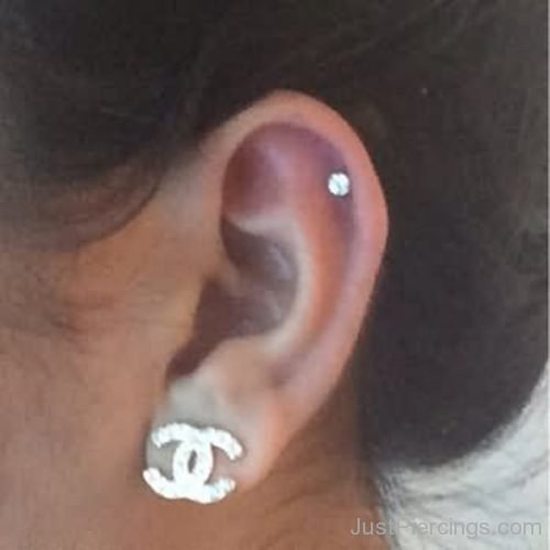 Ear Lobe And Helix Piercings-JP1036