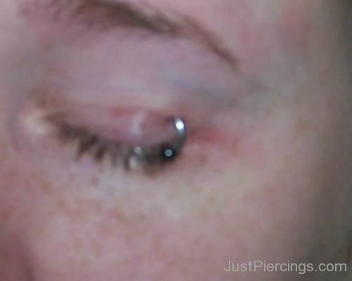 Eyelid Piercing With Small Ball Closure Ring-JP143