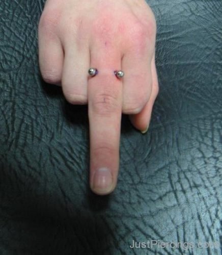 Finger Piercing With Barbell For Young Angels-JP1075