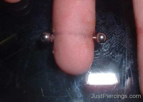 Finger Piercing With With Long Barbell-JP1111