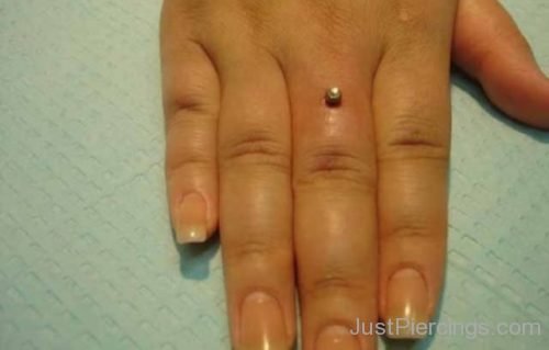 Fingers Piercing With Tiny Micro Dermals-JP1179