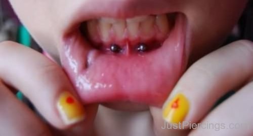 Frowny Piercing With Curved Barbell Jewelry-JP1049