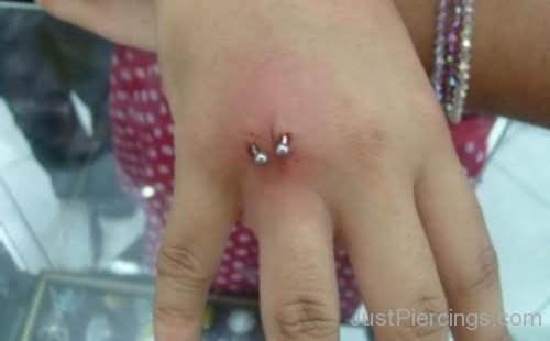 Hand Piercing With Circular Barbell-JP1085