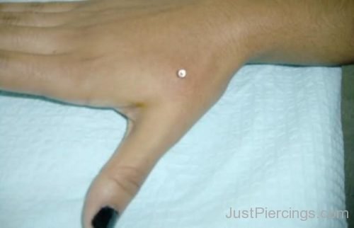 Hand Piercing With Dermal Anchor For Girls-JP1087