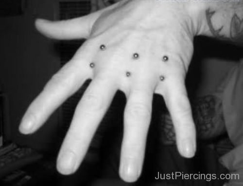 Hand Piercing with Surface Barbells-JP1109