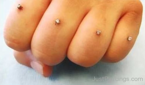 Hand Piercings With Diamond Anchors-JP1114