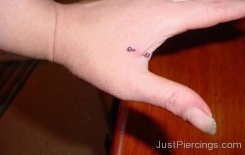 Hand Web Piercing With Barbell-JP1123