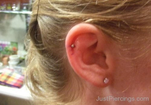 Helix And Lobe Piercing For Ear-JP1048