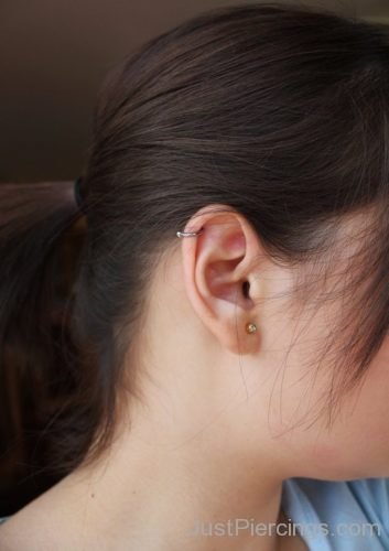 Helix  And Lobe Piercing For Young Ladies-JP1042