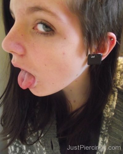 Helix Piercing And Lobe Piercing With Ctrl Keyboard Button-JP1056
