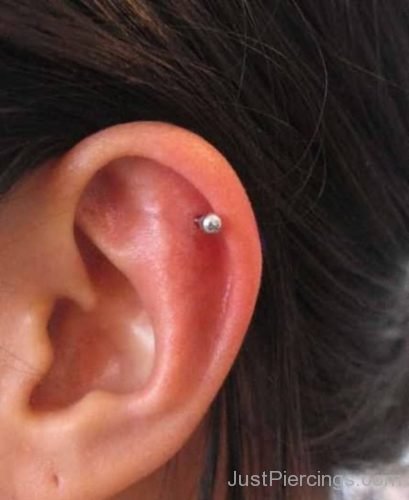Helix Piercing With Silver Stud-JP1077