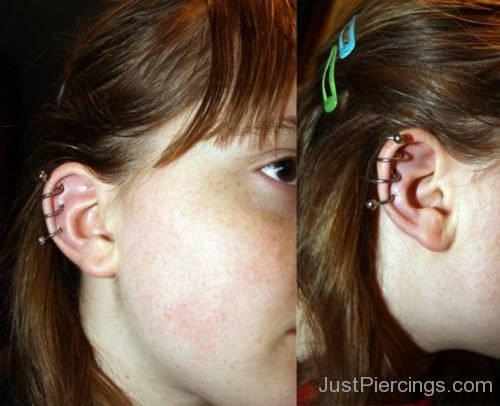Helix Piercing With Spiral For Ear-JP1078