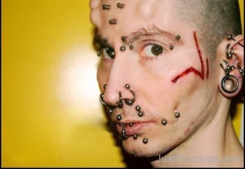 Implants, Extreme And Scarification Face Piercing-JP1127