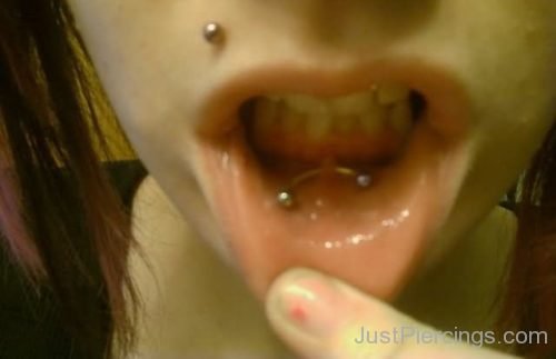 Monroe And Lower Lip Frowny Piercing-JP1097