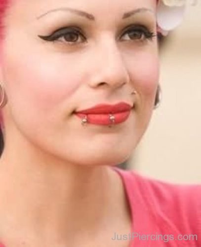 Monroe, Lower Lip And Girl Face Piercings-JP1163