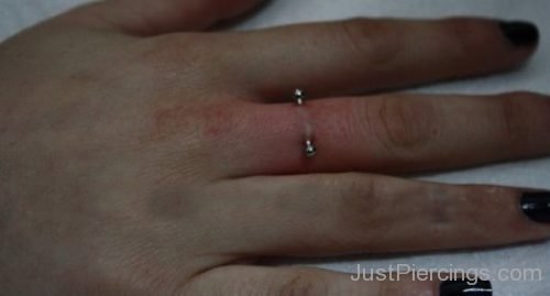 Fingers Piercing With Silver Barbells For Young-JP1206