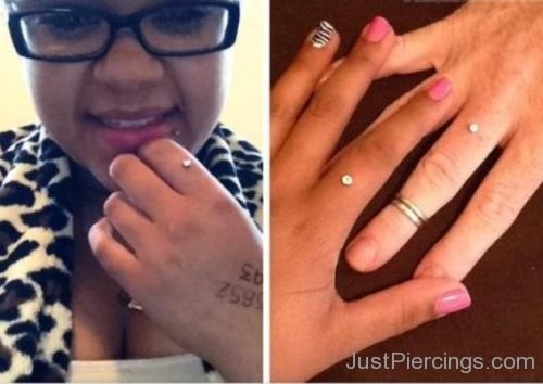  Fingers Piercing With Microdermals-JP1238