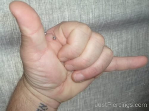 Stylish Hand Piercing On Left Hand-JP1173