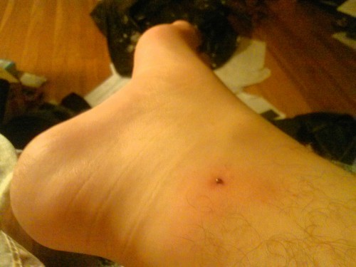 My New Non-Surface Ankle Piercing